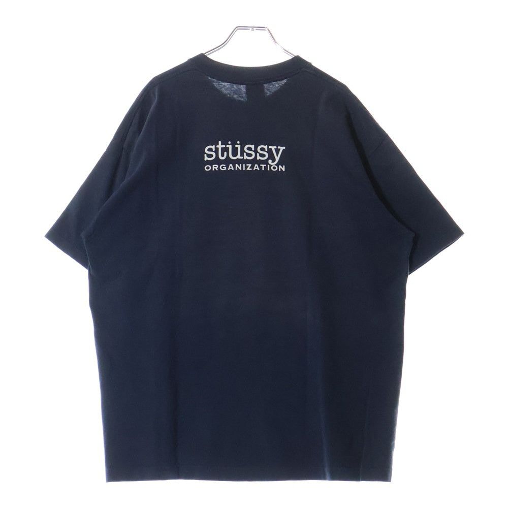 STUSSY(ステューシー) 90s OLD STUSSY CLOWN S LOGO TEE オールドステューシー クラウン Sロゴ 両面プリント Tシャツ 半袖カットソー ネイビー