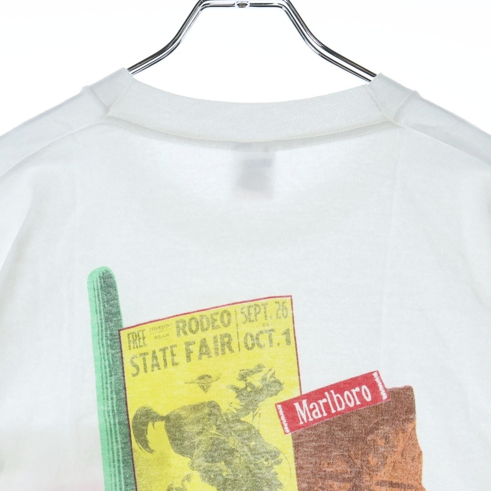 VINTAGE(ヴィンテージ) 90s MARLBORO COWBOY バックプリント ポケット 半袖Tシャツ カットソー ホワイト