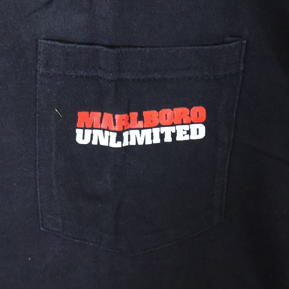 VINTAGE(ヴィンテージ) 90s MARLBORO UNLIMITED LIZARD マルボロ アンリミテッド 半袖Tシャツ カットソー ブラック