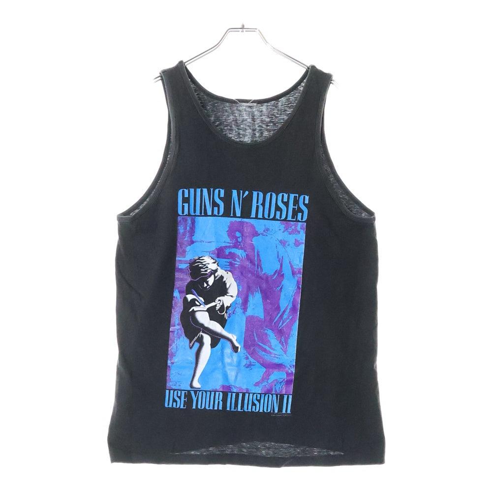 VINTAGE(ヴィンテージ) 90s GUNS N ROSES USE YOUR ILLUSION 2 1991 ノースリーブTシャツ カットソー タンクトップ ブラック
