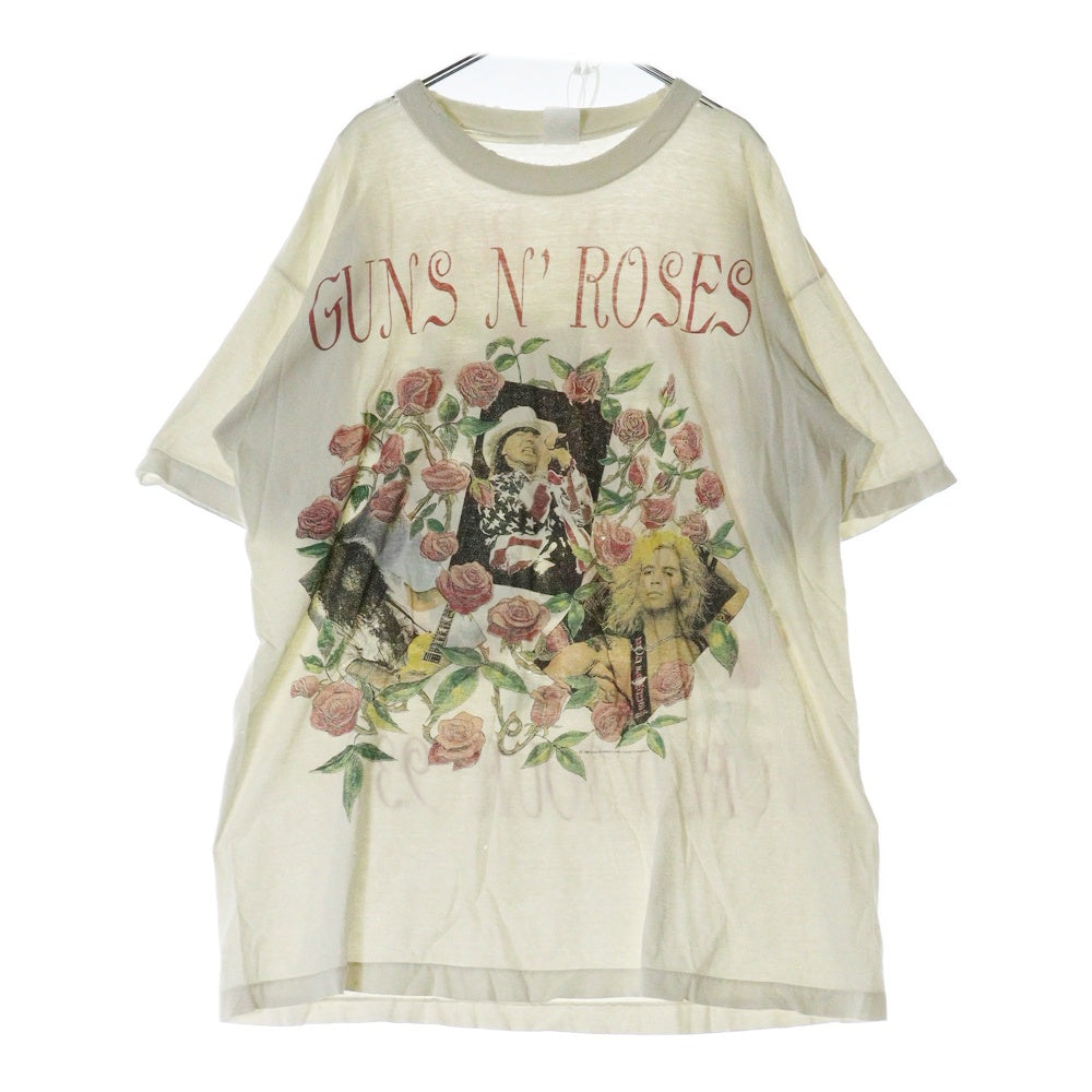 VINTAGE(ヴィンテージ) 90s GUNS N ROSES SKIN N BONES WORLD TOUR 1993 ガンズ アンド ローゼズ 半袖Tシャツ カットソー ホワイト