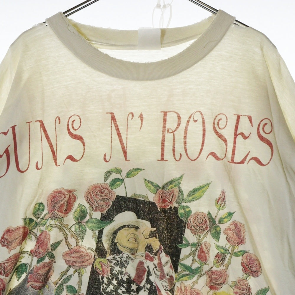VINTAGE(ヴィンテージ) 90s GUNS N ROSES SKIN N BONES WORLD TOUR 1993 ガンズ アンド ローゼズ 半袖Tシャツ カットソー ホワイト