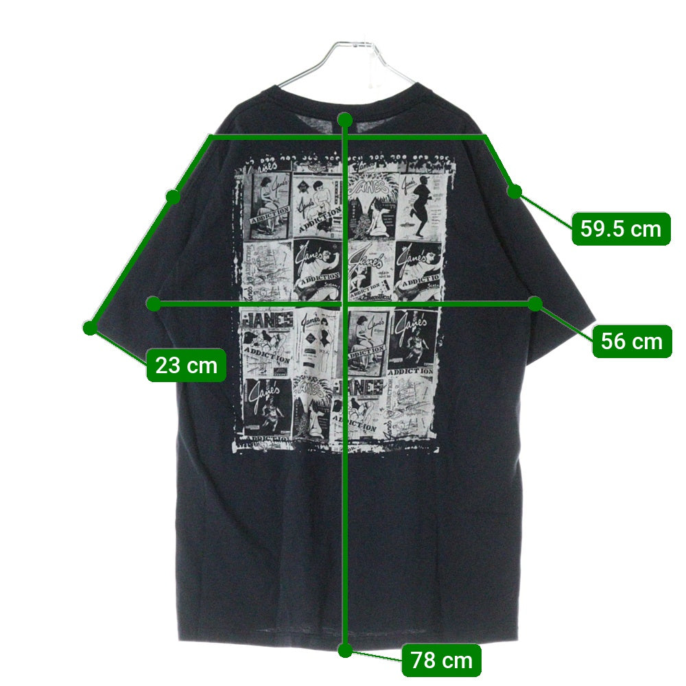 VINTAGE(ヴィンテージ) 90-00s JANES ADDICTION ジェーンズアディクション 半袖Tシャツ カットソー ブラック