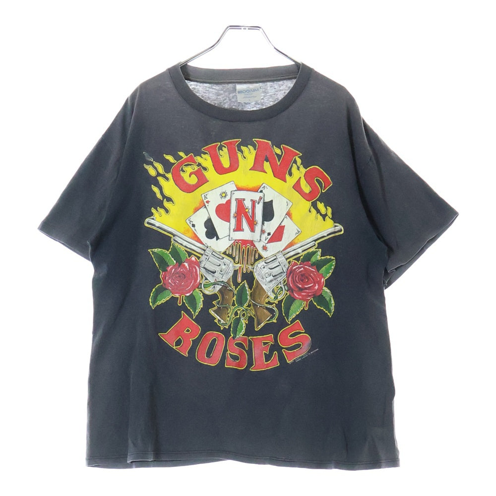 VINTAGE(ヴィンテージ) 90s GUNS N ROSES 1991 ガンズアンドローゼズ 半袖Tシャツ カットソー ブラック