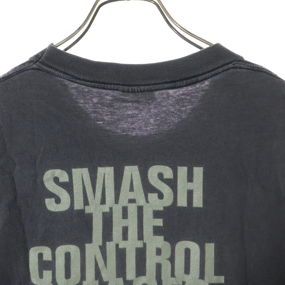 VINTAGE(ヴィンテージ) 90s MINISTRY SMASH THE CONTROL ミニストリー カットオフ ノースリーブTシャツ カットソー ブラック
