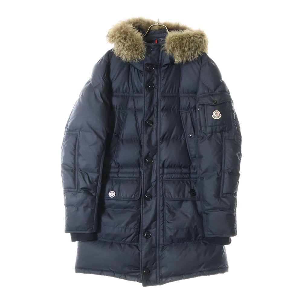 MONCLER(モンクレール) AFFTON GIUBBOTTO アフトン ファーフード ダウンジャケット コート ネイビー 420914233025 54654 ZIND-14-1568