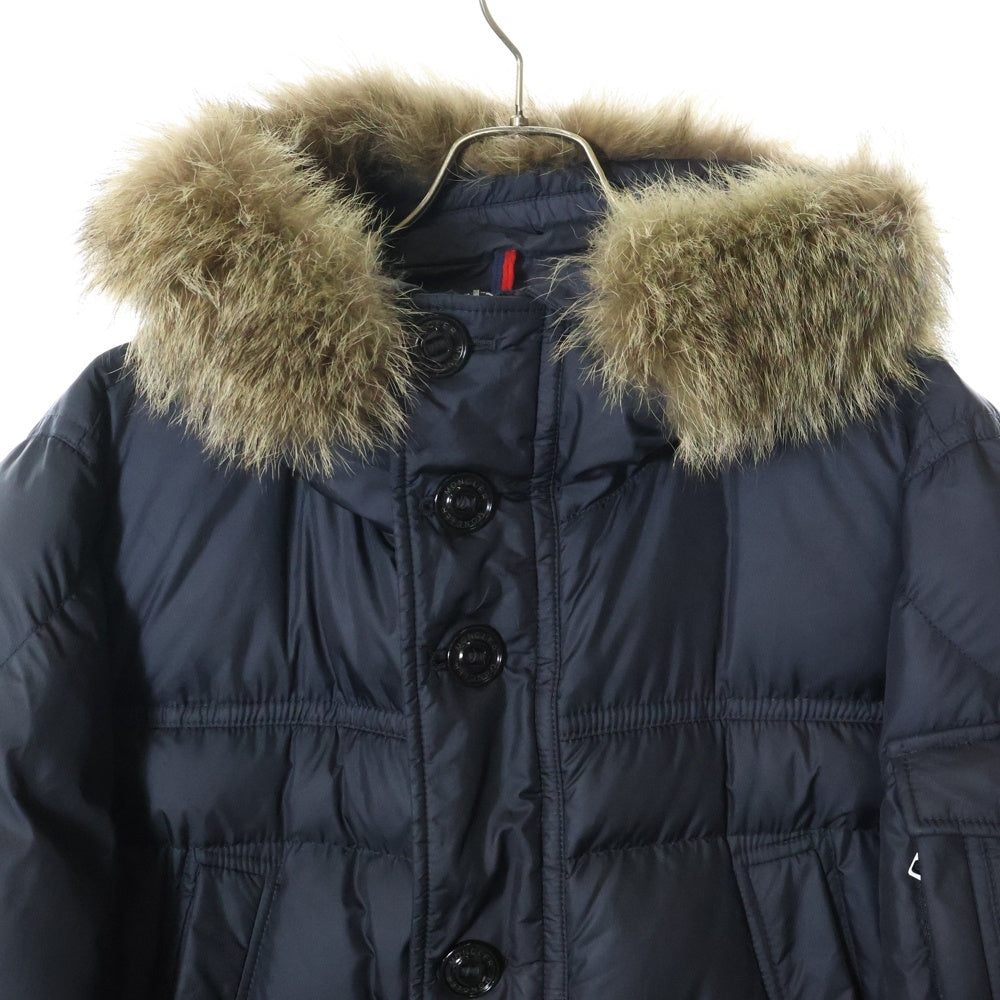 MONCLER(モンクレール) AFFTON GIUBBOTTO アフトン ファーフード ダウンジャケット コート ネイビー 420914233025 54654 ZIND-14-1568