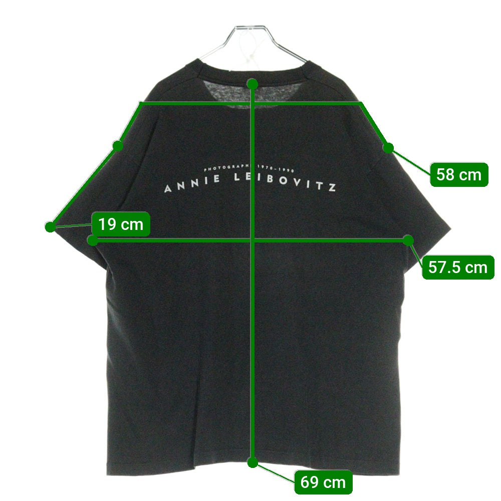 VINTAGE(ヴィンテージ) 90s KEITH HARING ANNIE LEIBOVITZ キースへリング アニー・リーボヴィッツ 両面プリント Tシャツ 半袖カットソー ブラック