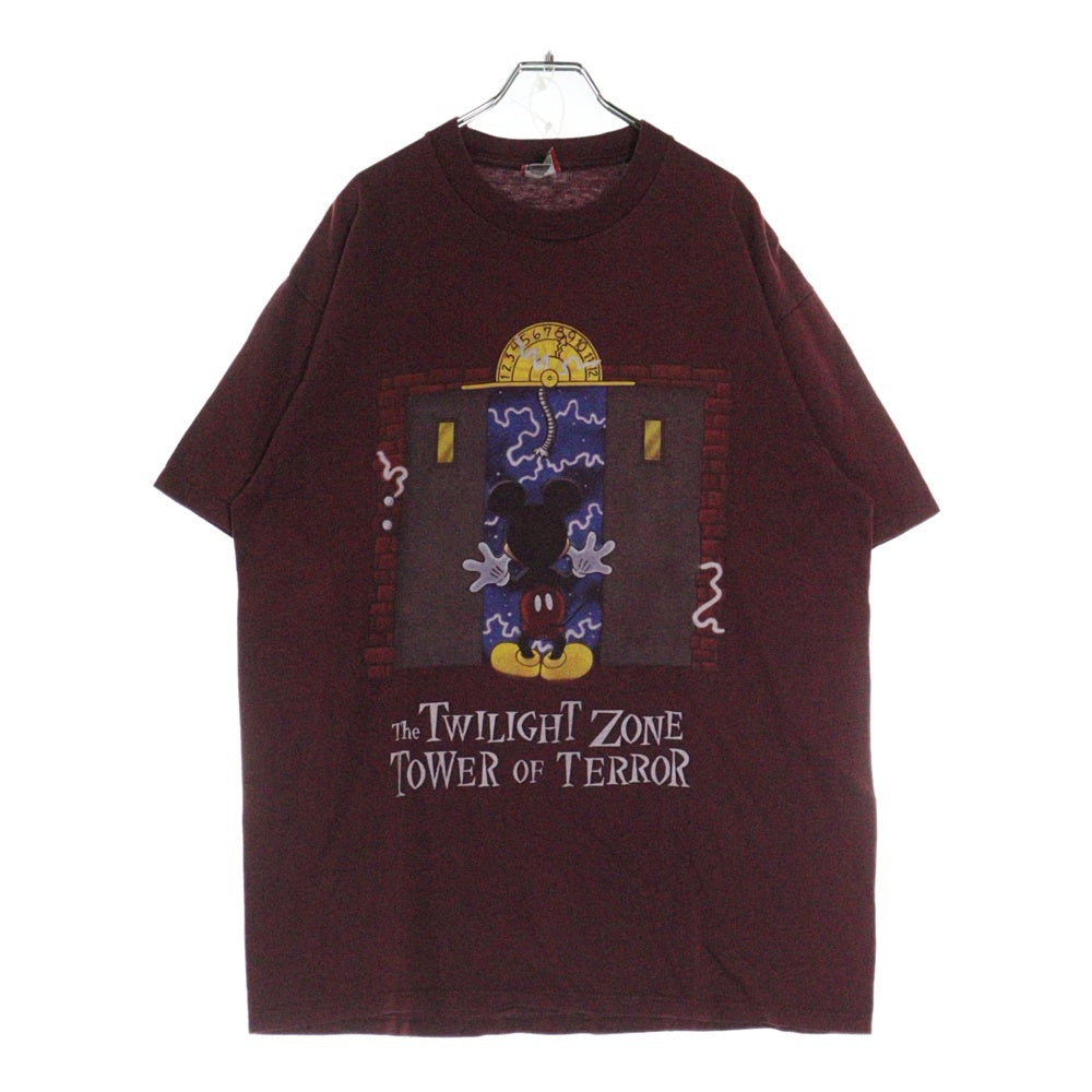 VINTAGE(ヴィンテージ) 90s DISNEY VINTAGE THE TWILIGHT ZONE TOWER OF TERROR ディズニー ヴィンテージ トワイライトゾーン タワー・オブ・テラー ボルドー