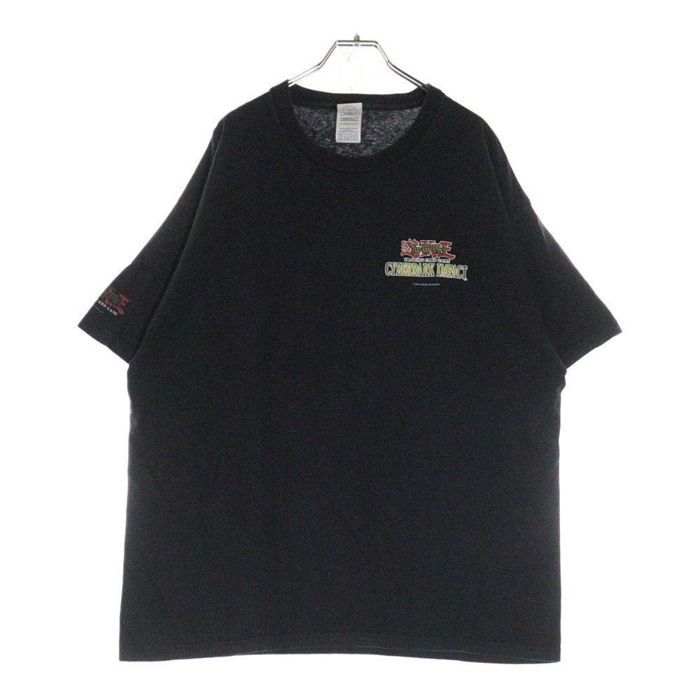 VINTAGE(ヴィンテージ) 00s 遊戯王 YU-GI-OH CYBERDARK IMPACT Tシャツ 半袖カットソー ブラック