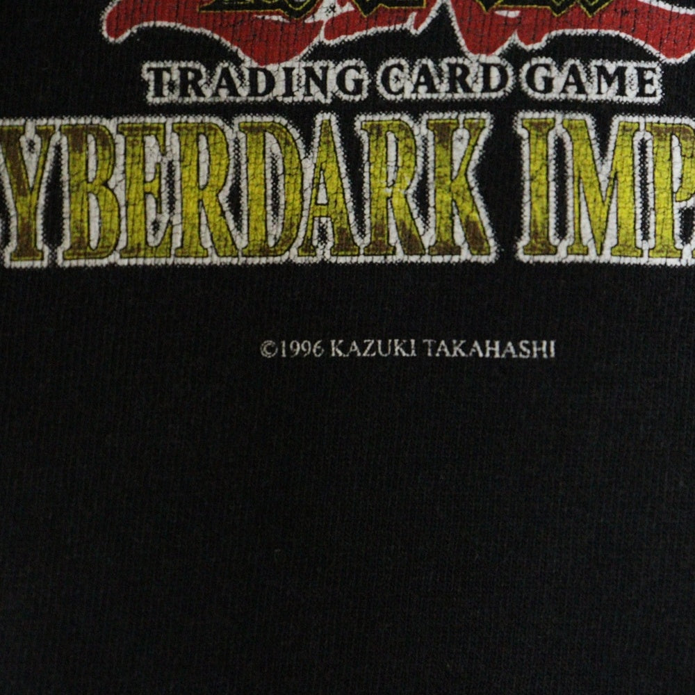 VINTAGE(ヴィンテージ) 00s 遊戯王 YU-GI-OH CYBERDARK IMPACT Tシャツ 半袖カットソー ブラック
