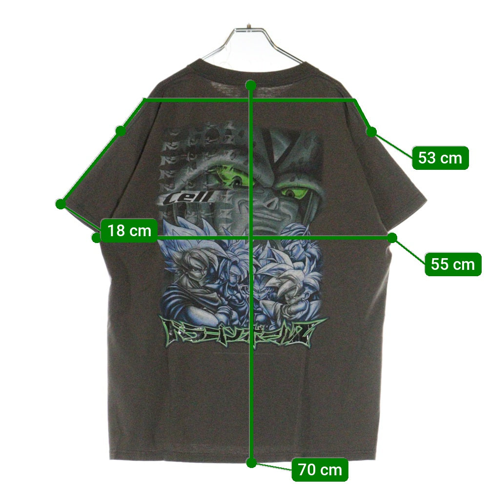 VINTAGE(ヴィンテージ) 00s Dragon Ball Z 悟空 悟飯 トランクス ベジータ 両面プリント Tシャツ 半袖カットソー グレー