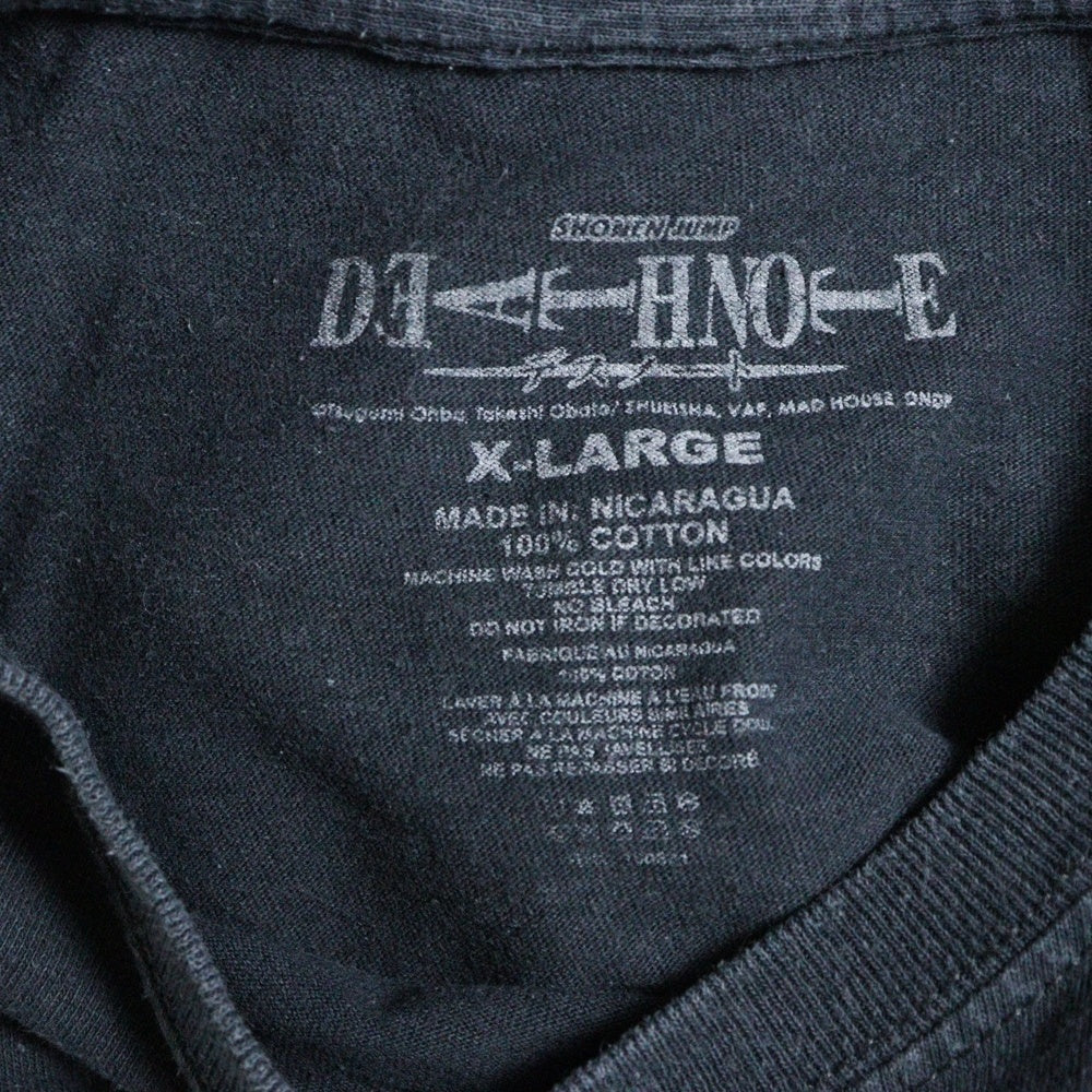 VINTAGE(ヴィンテージ) DEATH NOTE デスノート ミサミサ フロント プリント Tシャツ 半袖カットソー ブラック