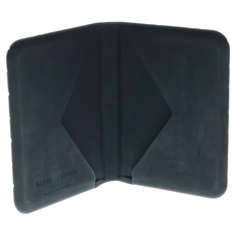 BOTTEGA VENETA(ボッテガヴェネタ) INTRECCIATO RUBBER CARD CASE イントレチャート 二つ折り ラバー カードケース ブラック