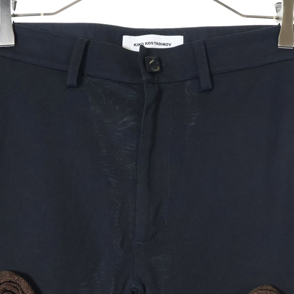 KIKO KOSTADINOV(キココスタディノフ) 24SS DEULTUM TROUSER JET BLACK/SPARKLE BROWN デウルトゥム トラウザーズ 00162024 ブラック/ブラウン