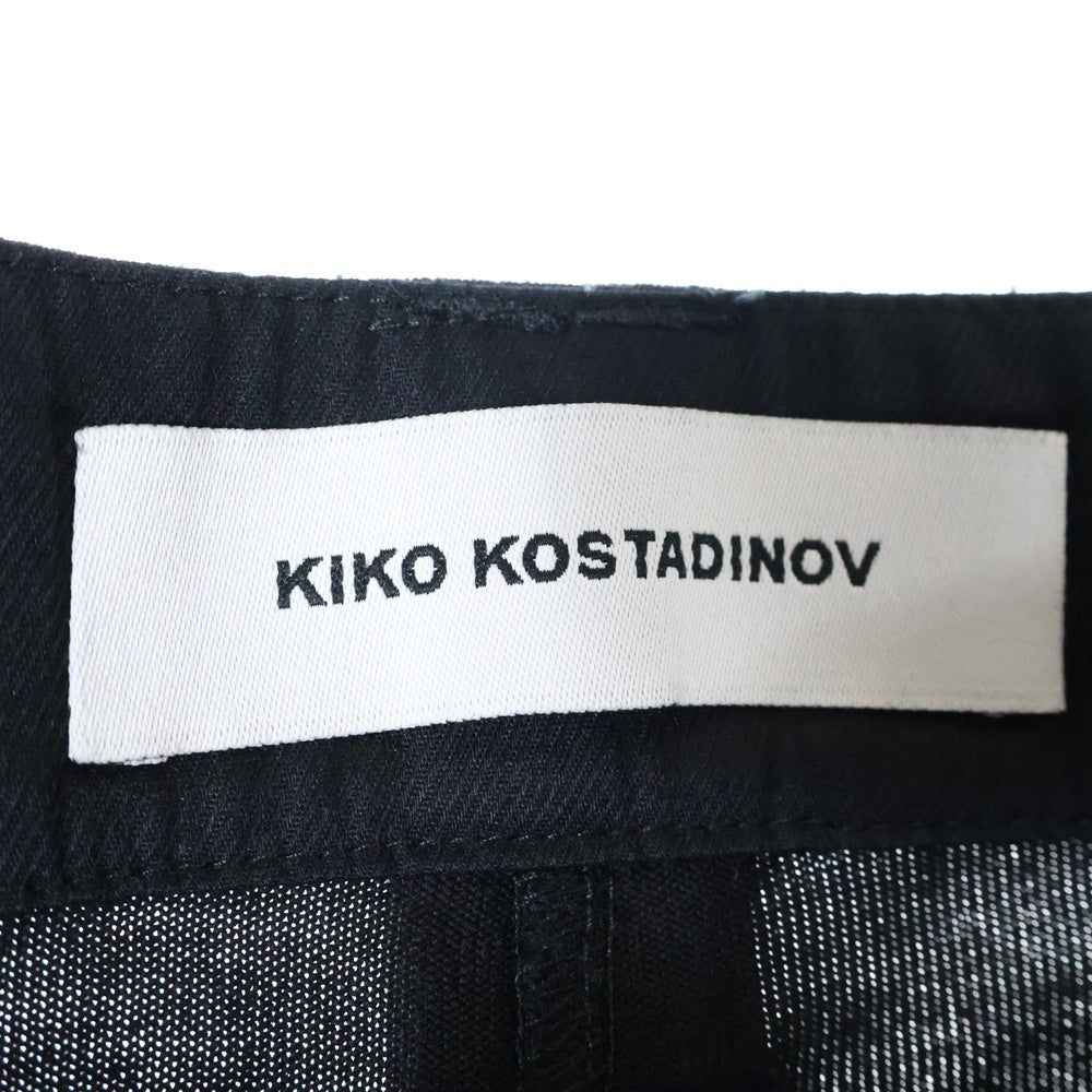 KIKO KOSTADINOV(キココスタディノフ) 24SS DEULTUM TROUSER JET BLACK/SPARKLE BROWN デウルトゥム トラウザーズ 00162024 ブラック/ブラウン