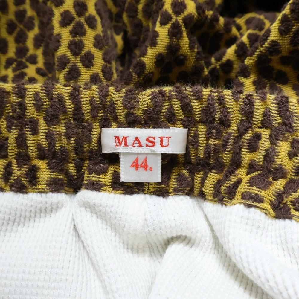 MASU(エムエーエスユー) CLOVER PILE FLARE PANTS HONEY BROWN クローバー パイル フレアパンツ イエロー/ブラウン
