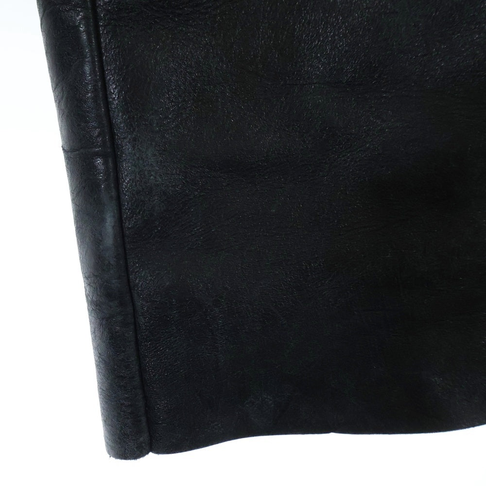VANSON(バンソン) LEATHER TALON ZIP レザー ロング パンツ ブラック