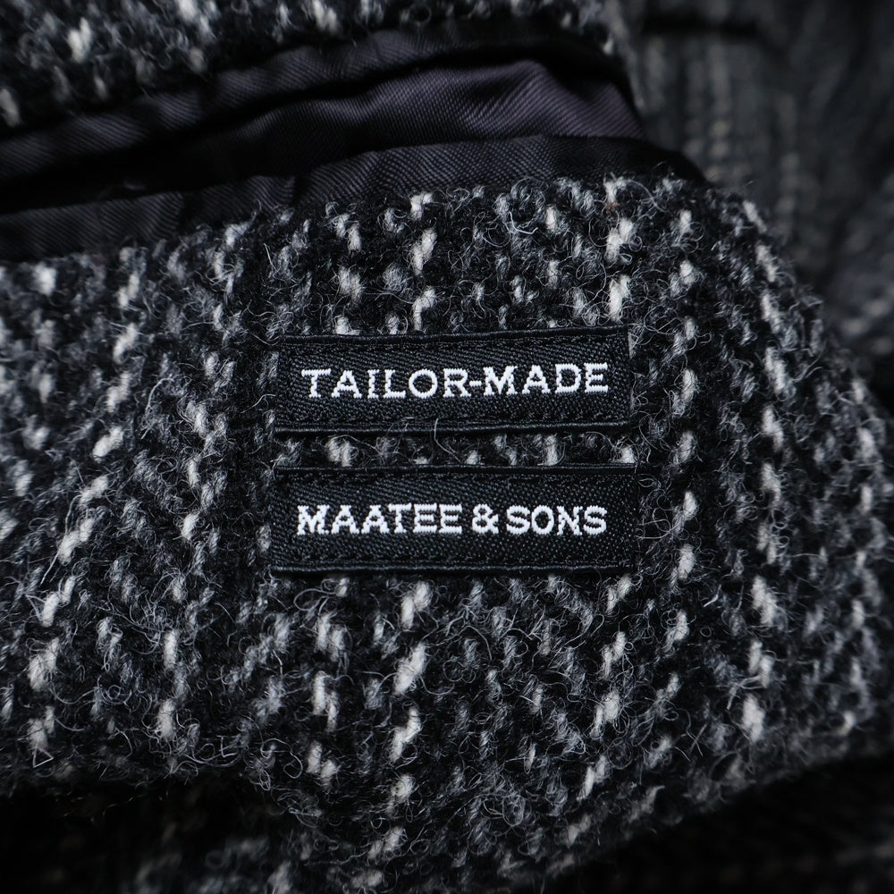 MAATEE&SONS(マーティーアンドサンズ) SINGLE UNCON JACKET HARRIS TWEED UNREAL REAL CLOTHES 別注 MTUN4303-0002 シングル アンコン ジャケット ハリスツイード グレー