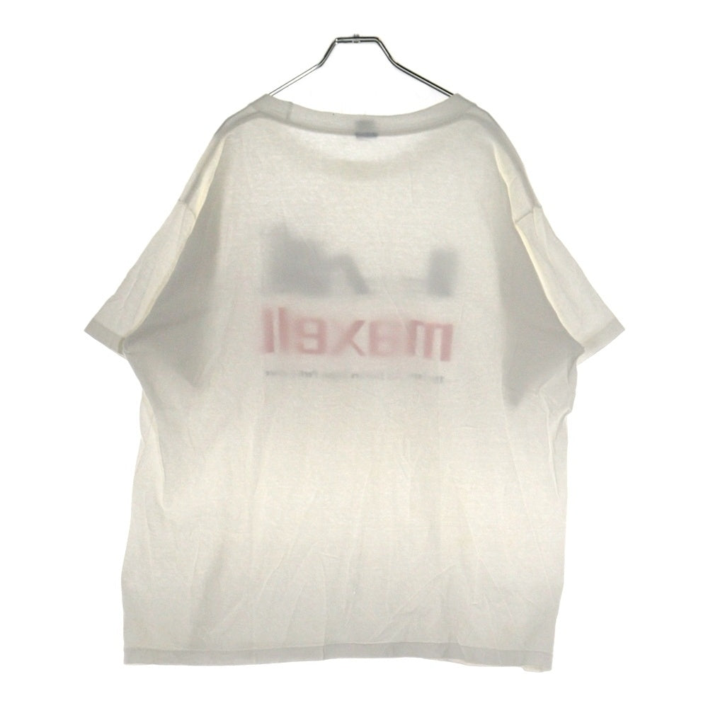 VINTAGE(ヴィンテージ) 90s MAXELL THE TAPE THAT DELIVERS HIGHER PERFORMANCE マクセル フロントプリント Tシャツ 半袖カットソー ホワイト