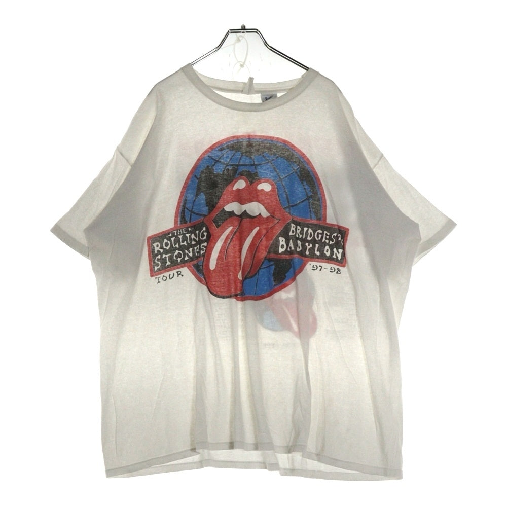 VINTAGE(ヴィンテージ) 90s ROLLING STONES BRIDGES TO BADYLON TOUR ローリングストーンズ Tシャツ 半袖カットソー ホワイト
