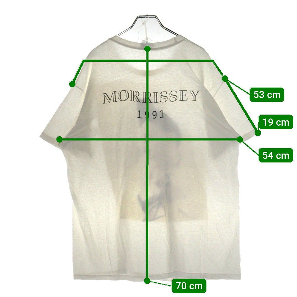 VINTAGE(ヴィンテージ) 90s MORRISSEY 1991 KILL UNCLE TOUR EDITH SITWELL モリッシー エディス・シットウェル 両面プリント Tシャツ 半袖カットソー ホワイト