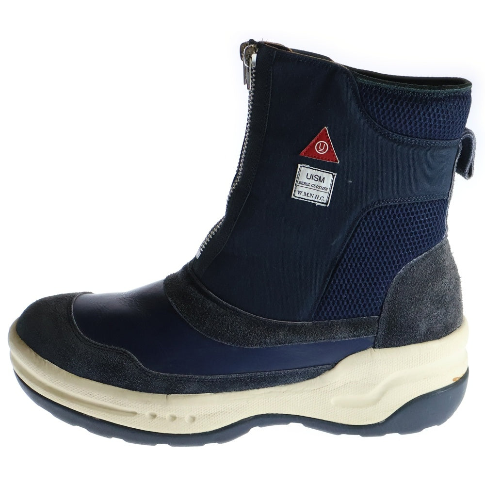 UNDERCOVER(アンダーカバー) 08AW TWIN ZIP UP BOOTS WE MAKE NOISE NOT CLOTHES ジップアップ ブーツ ネイビー/ホワイト