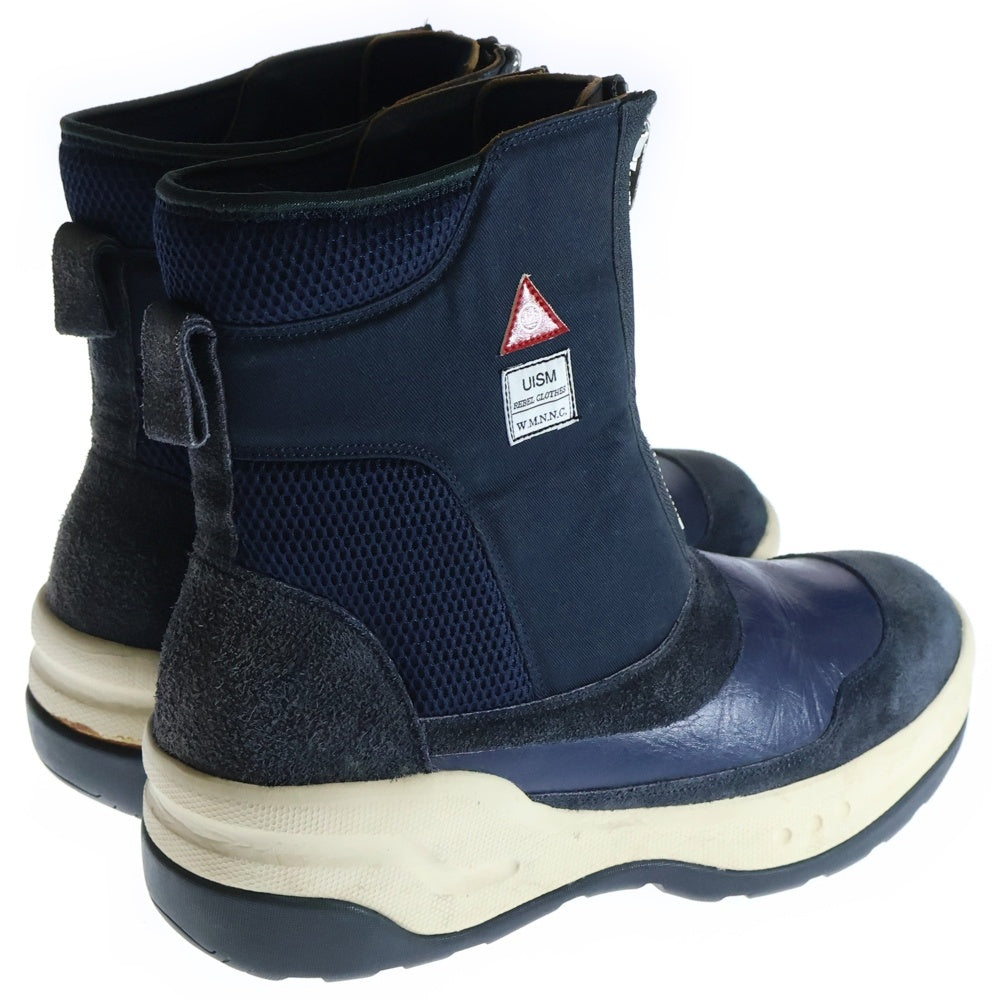 UNDERCOVER(アンダーカバー) 08AW TWIN ZIP UP BOOTS WE MAKE NOISE NOT CLOTHES ジップアップ ブーツ ネイビー/ホワイト