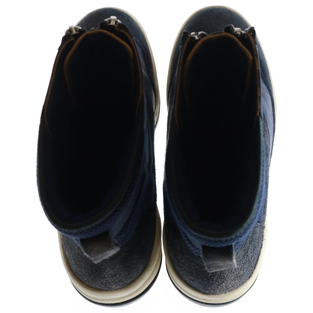 UNDERCOVER(アンダーカバー) 08AW TWIN ZIP UP BOOTS WE MAKE NOISE NOT CLOTHES ジップアップ ブーツ ネイビー/ホワイト