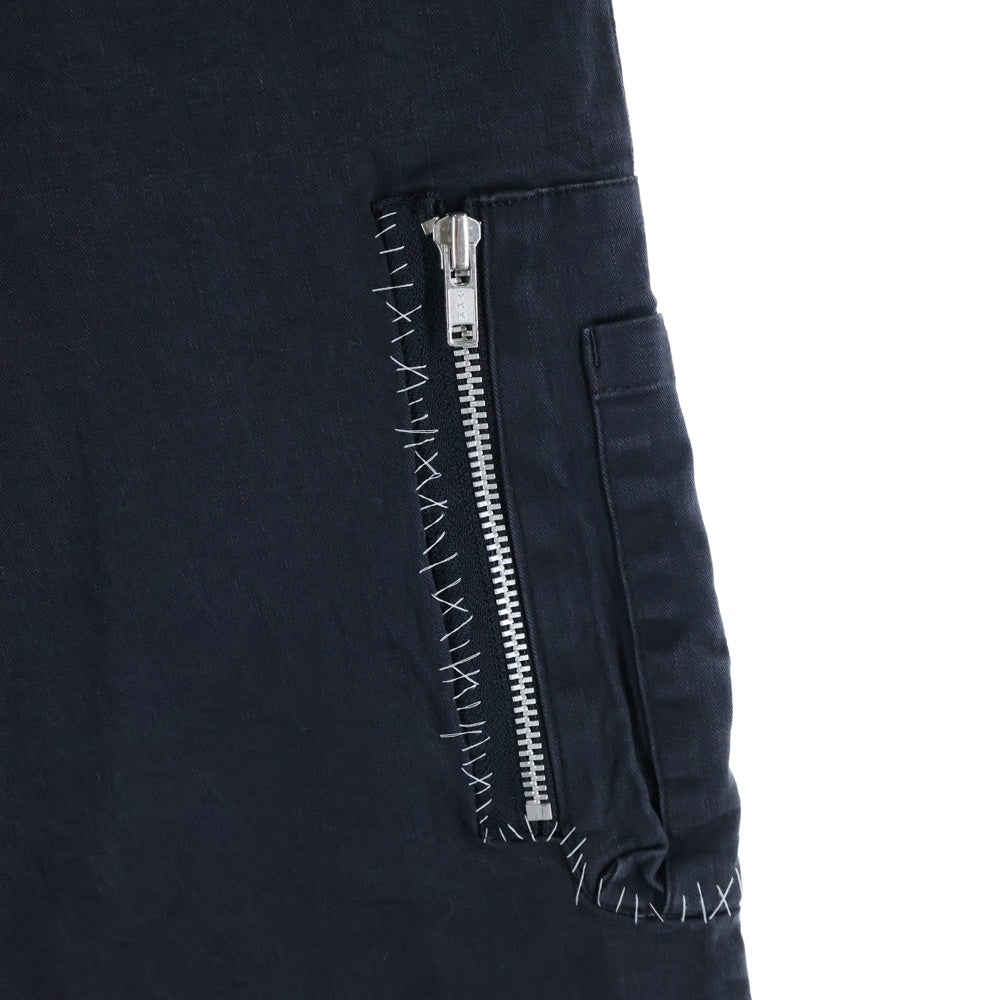 UNDERCOVERISM(アンダーカバイズム) 03SS SCAB COTTON TROUSERSスキャブ期 クラストパンツ ストレート トラウザーズ 瘡蓋 民族柄 ツギハギ ブラック