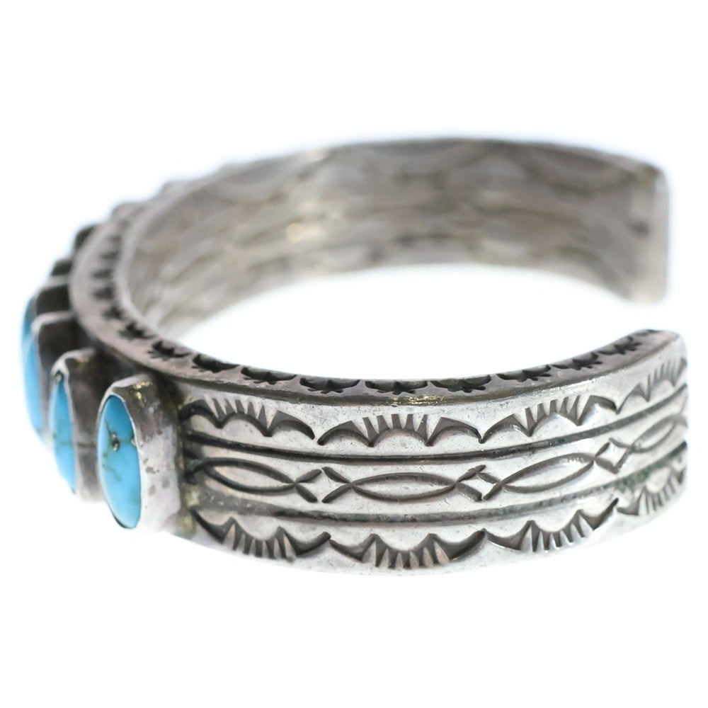 INDIAN JEWELRY(インディアンジュエリー) NAVAJO GS STERLING Grace Silver ナバホ族 グレイスシルバー スターリング シルバー ターコイズ バングル