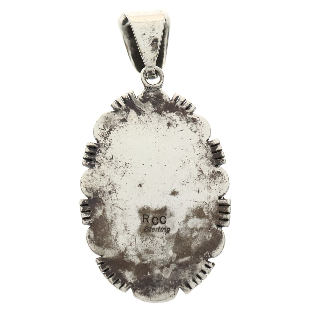 INDIAN JEWELRY(インディアンジュエリー) NAVAJO RCC STERLING RICHARD CURLEY ナバホ族 スターリング シルバー リチャードカーリー ホワイトバッファロー ペンダントトップ