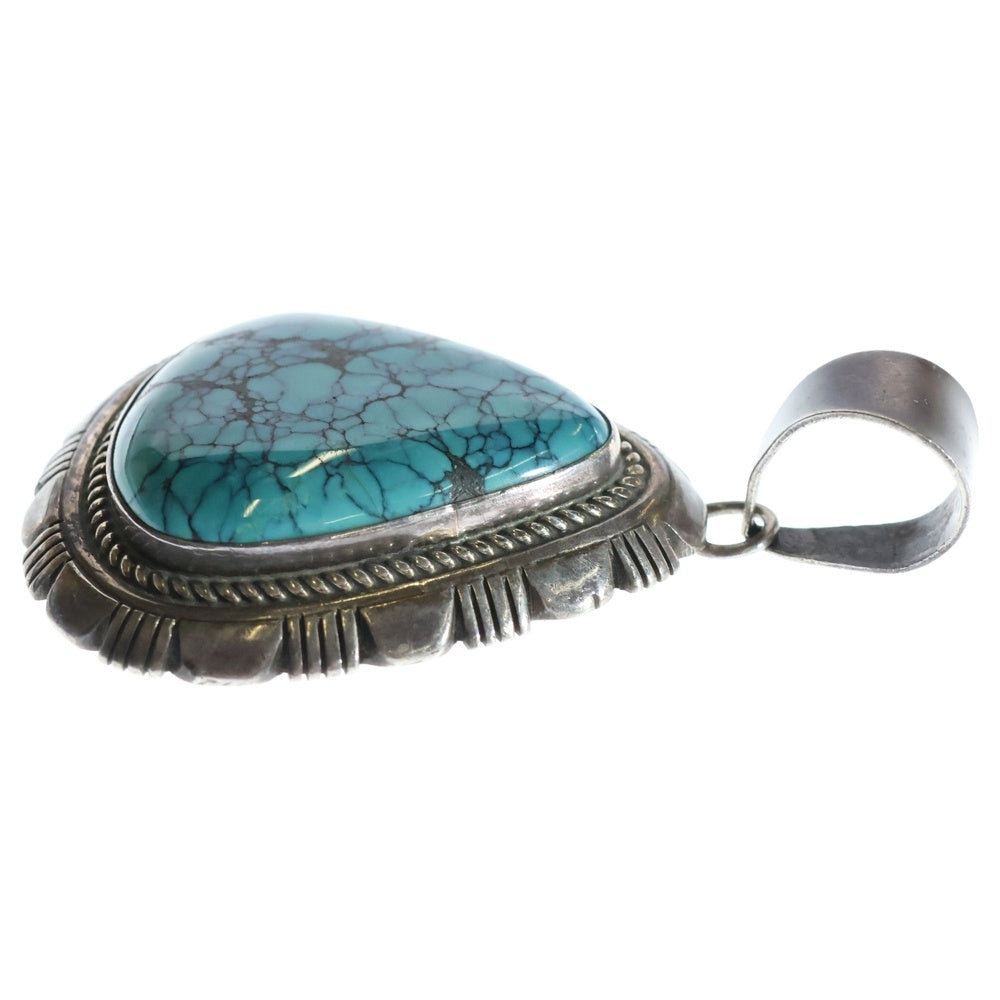 INDIAN JEWELRY(インディアンジュエリー) NAVAJO LLL STERLING ナバホ族 スターリング シルバー ターコイズ ペンダントトップ