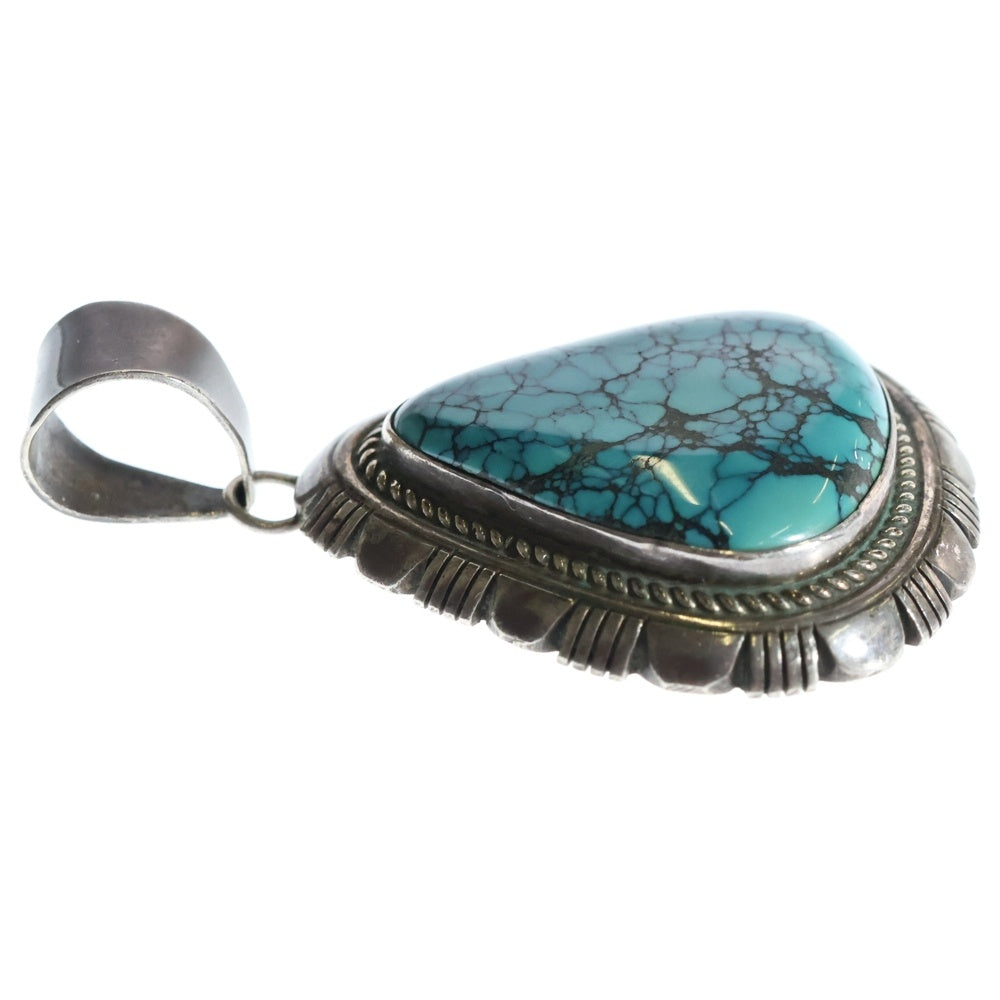 INDIAN JEWELRY(インディアンジュエリー) NAVAJO LLL STERLING ナバホ族 スターリング シルバー ターコイズ ペンダントトップ