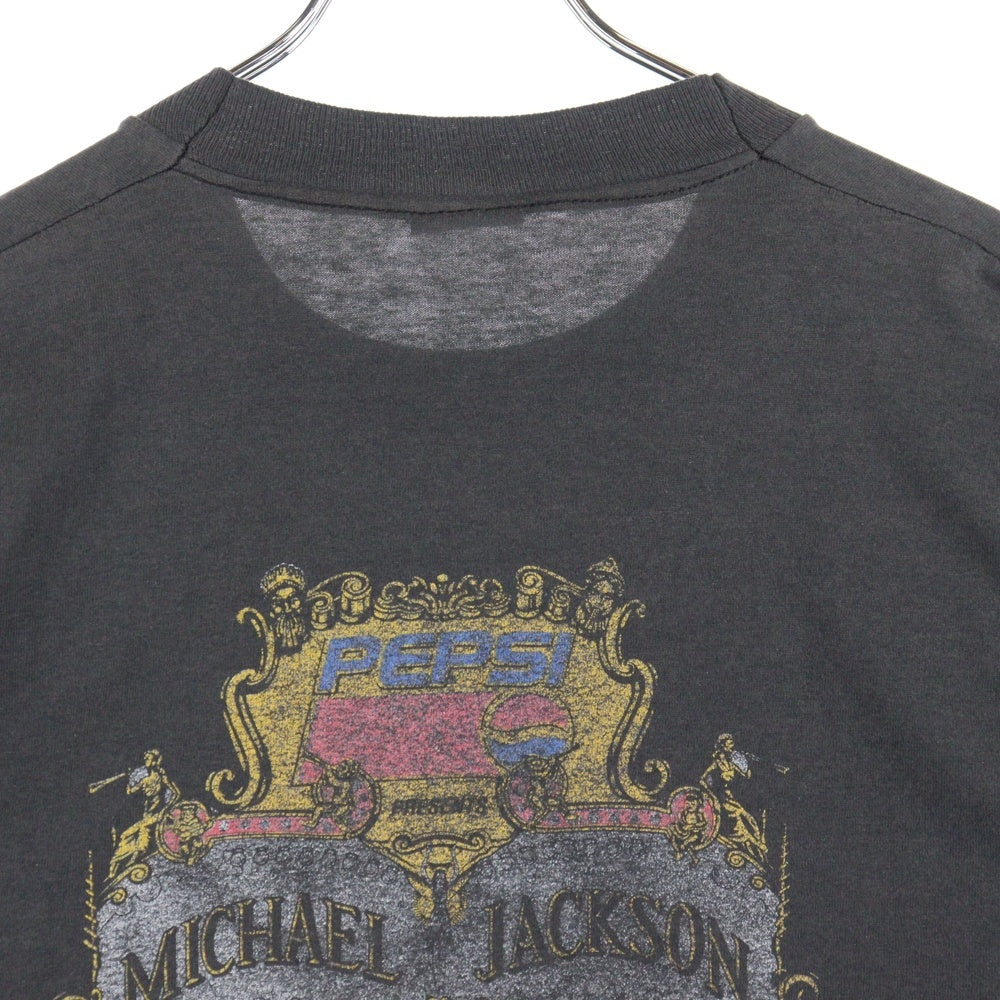 VINTAGE(ヴィンテージ) 90s MICHAEL JACKSON DANGEROUS WORLD TOUR PEPSI マイケルジャクソン 両面プリント Tシャツ 半袖カットソー ブラック
