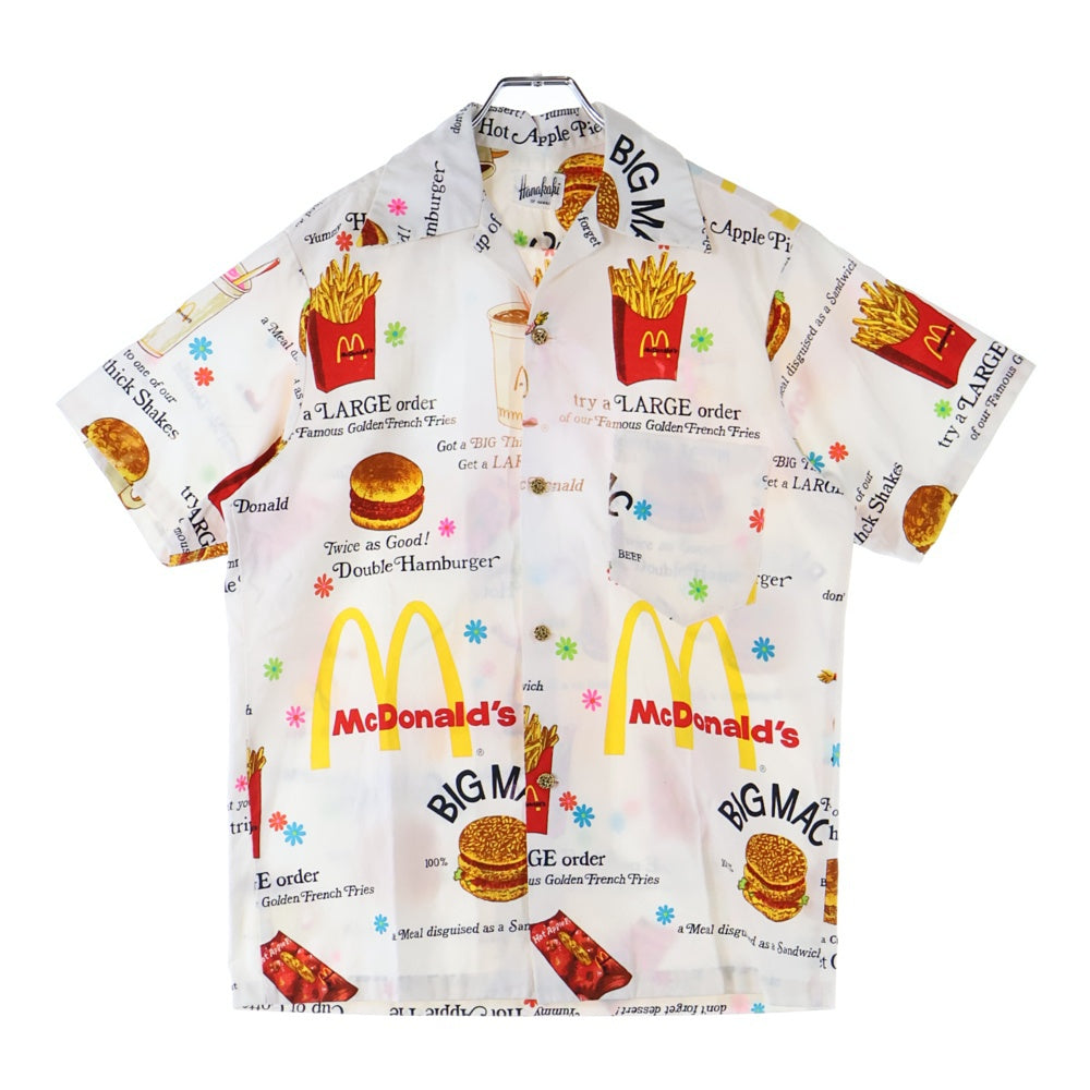 VINTAGE(ヴィンテージ) 60ー70s McDonald's S/S HAWAIIAN マクドナルド オープンカラー 半袖 シャツ ホワイト