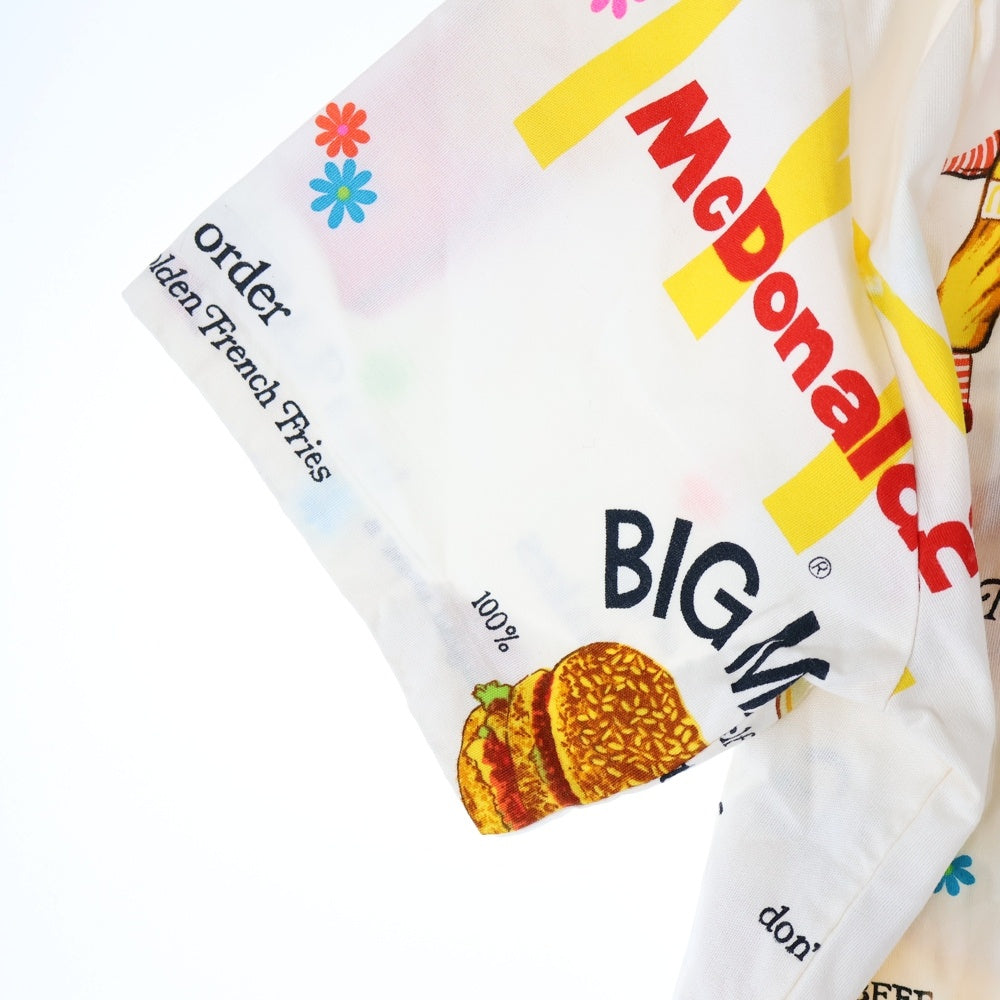 VINTAGE(ヴィンテージ) 60ー70s McDonald's S/S HAWAIIAN マクドナルド オープンカラー 半袖 シャツ ホワイト