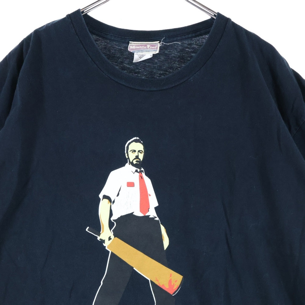 VINTAGE(ヴィンテージ) 00s SHAUN OF THE DEAD ショーン オブ ザ デッド ムービー 半袖Tシャツ カットソー ブラック