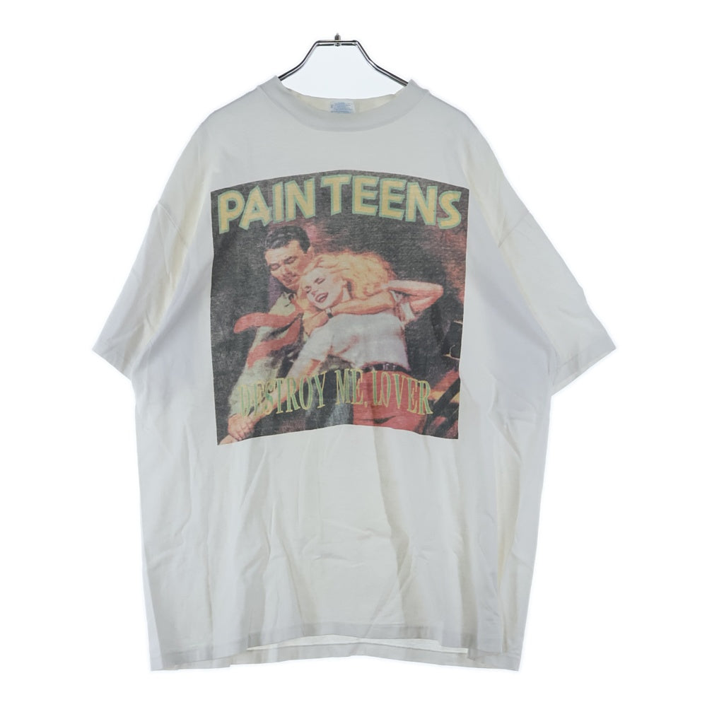 VINTAGE(ヴィンテージ) 90s PAIN TEENS DESTROY ME LOVER ペインティーズ 両面プリント Tシャツ 半袖カットソー ホワイト