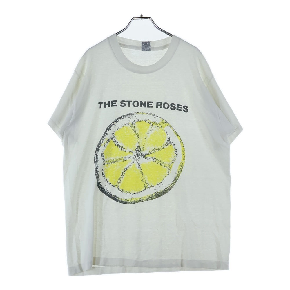VINTAGE(ヴィンテージ) 90s THE STONE ROSES Lemon ザ・ストーン・ローゼズ レモン フロントプリント Tシャツ 半袖カットソー ホワイト