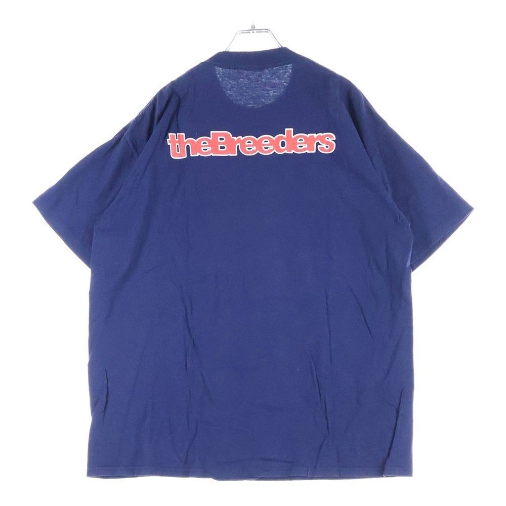 VINTAGE(ヴィンテージ) 90s THE BREEDERS Last Splash ブリーダーズ ラストスプラッシュ 両面プリント Tシャツ 半袖カットソー ネイビー