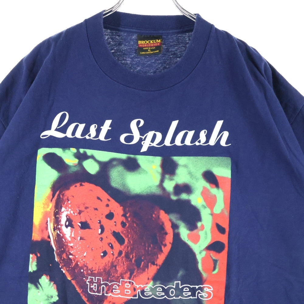 VINTAGE(ヴィンテージ) 90s THE BREEDERS Last Splash ブリーダーズ ラストスプラッシュ 両面プリント Tシャツ 半袖カットソー ネイビー