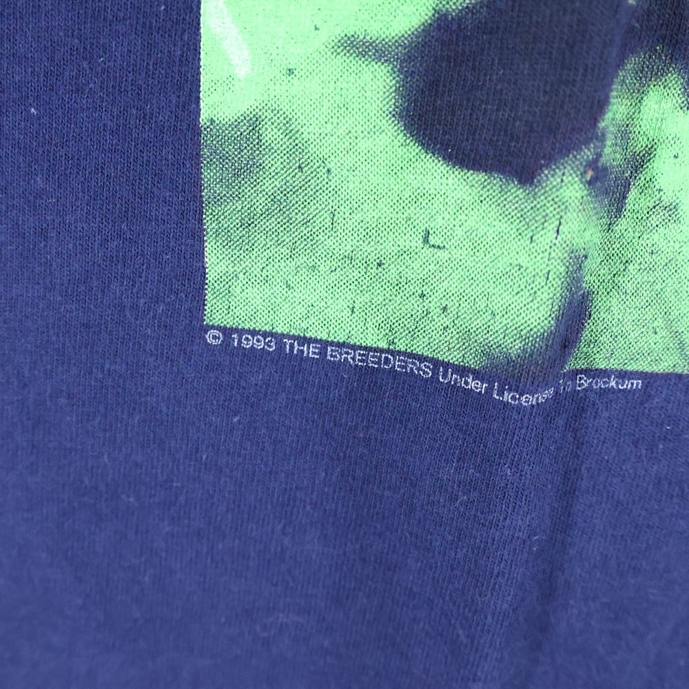 VINTAGE(ヴィンテージ) 90s THE BREEDERS Last Splash ブリーダーズ ラストスプラッシュ 両面プリント Tシャツ 半袖カットソー ネイビー