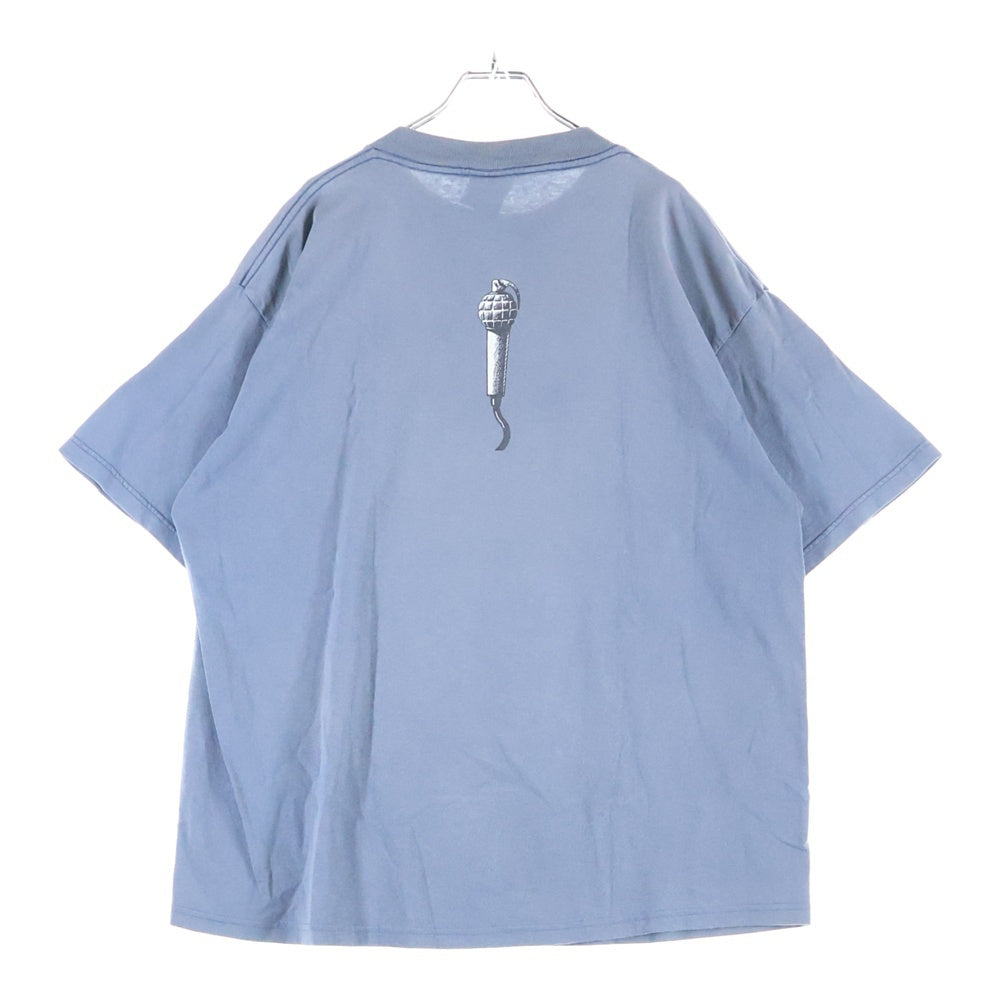VINTAGE(ヴィンテージ) 90s RAGE AGAINST THE MACHINE DOWN RODED SLATE レイジ・アゲインスト・ザ・マシーン ダウンジャケット スレート Tシャツ 半袖カットソー ブルー