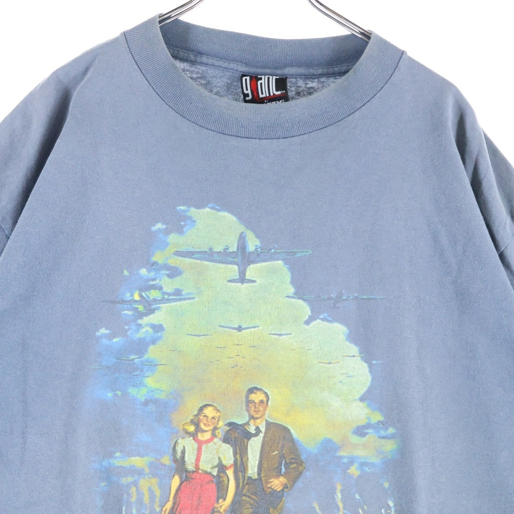 VINTAGE(ヴィンテージ) 90s RAGE AGAINST THE MACHINE DOWN RODED SLATE レイジ・アゲインスト・ザ・マシーン ダウンジャケット スレート Tシャツ 半袖カットソー ブルー