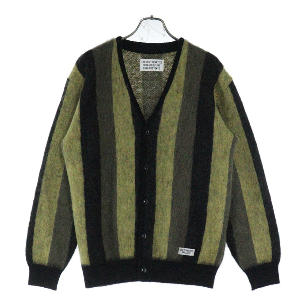 WACKO MARIA(ワコマリア) 20AW STRIPED MOHAIR CARDIGAN モヘアカーディガン ストライプ柄 サイズS