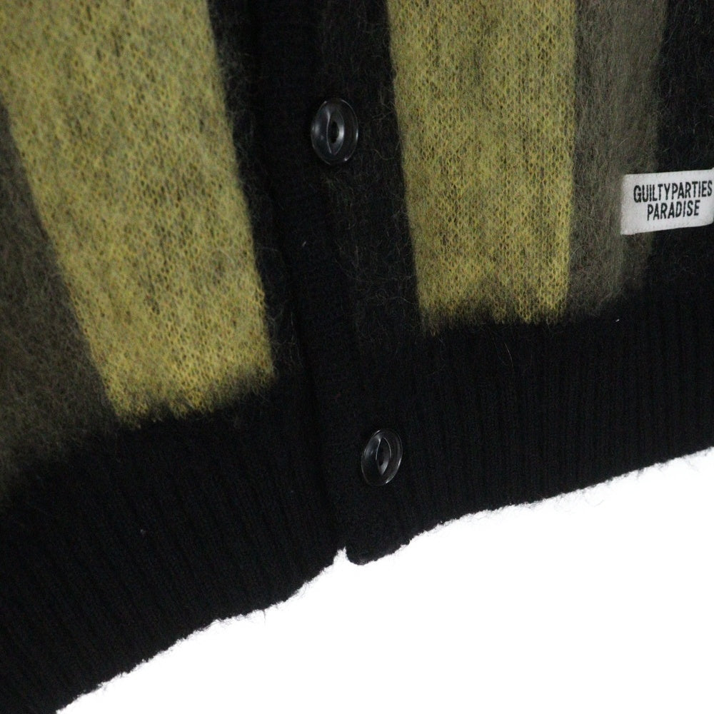 WACKO MARIA(ワコマリア) 20AW STRIPED MOHAIR CARDIGAN モヘアカーディガン ストライプ柄 サイズS