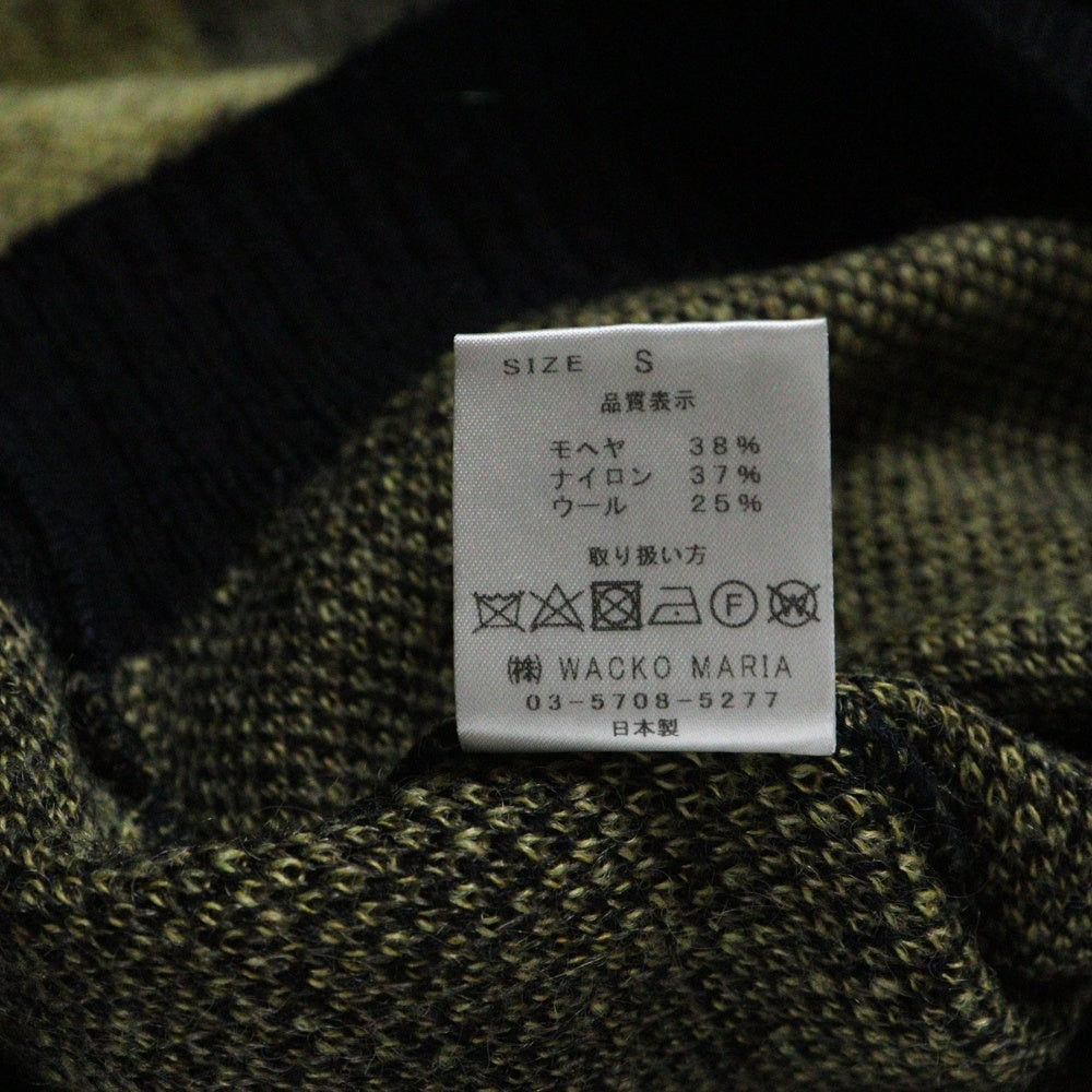 WACKO MARIA(ワコマリア) 20AW STRIPED MOHAIR CARDIGAN モヘアカーディガン ストライプ柄 サイズS