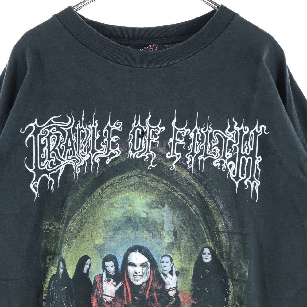 VINTAGE(ヴィンテージ) 00s CRADLE OF FILTH Humanis Nocturnal クレイドルオブフィルス 両面プリント 長袖Tシャツ カットソー ブラック