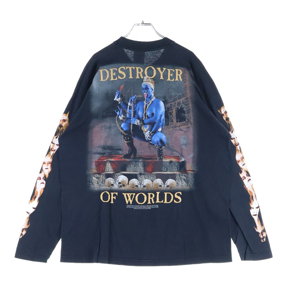 VINTAGE(ヴィンテージ) 00s CRADLE OF FILTH DESTROYER OF WORLDS L/S Tee クレイドルオブフィルス 両面プリント 長袖Tシャツ ブラック